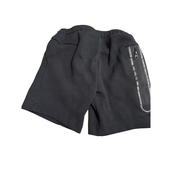Nike Tech Fleece Shorts Kids Black Athletic Training Gym Drawstring Pockets - Picture 3 of 3